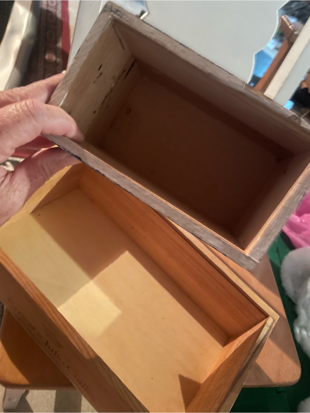 Wooden Storage Box - Natural Wood Finish